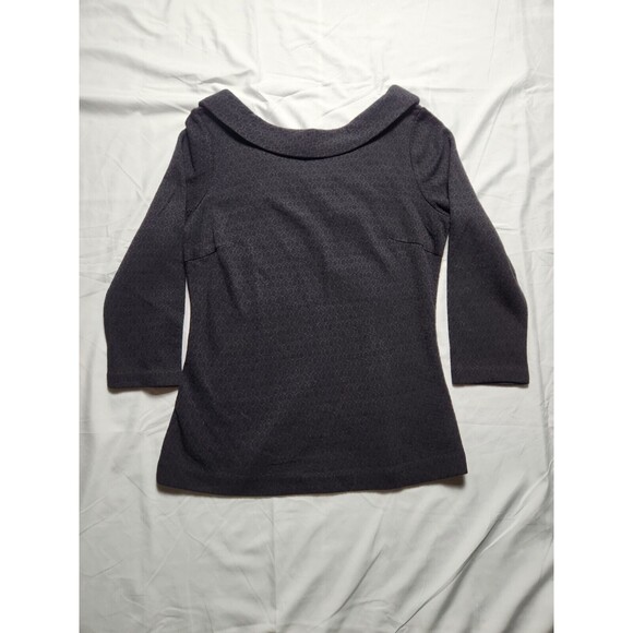 NWT Boden Womens 2R Sarah Ottoman Ribbed Boat Neck 3/4 Sleeve Top Black - Picture 1 of 10
